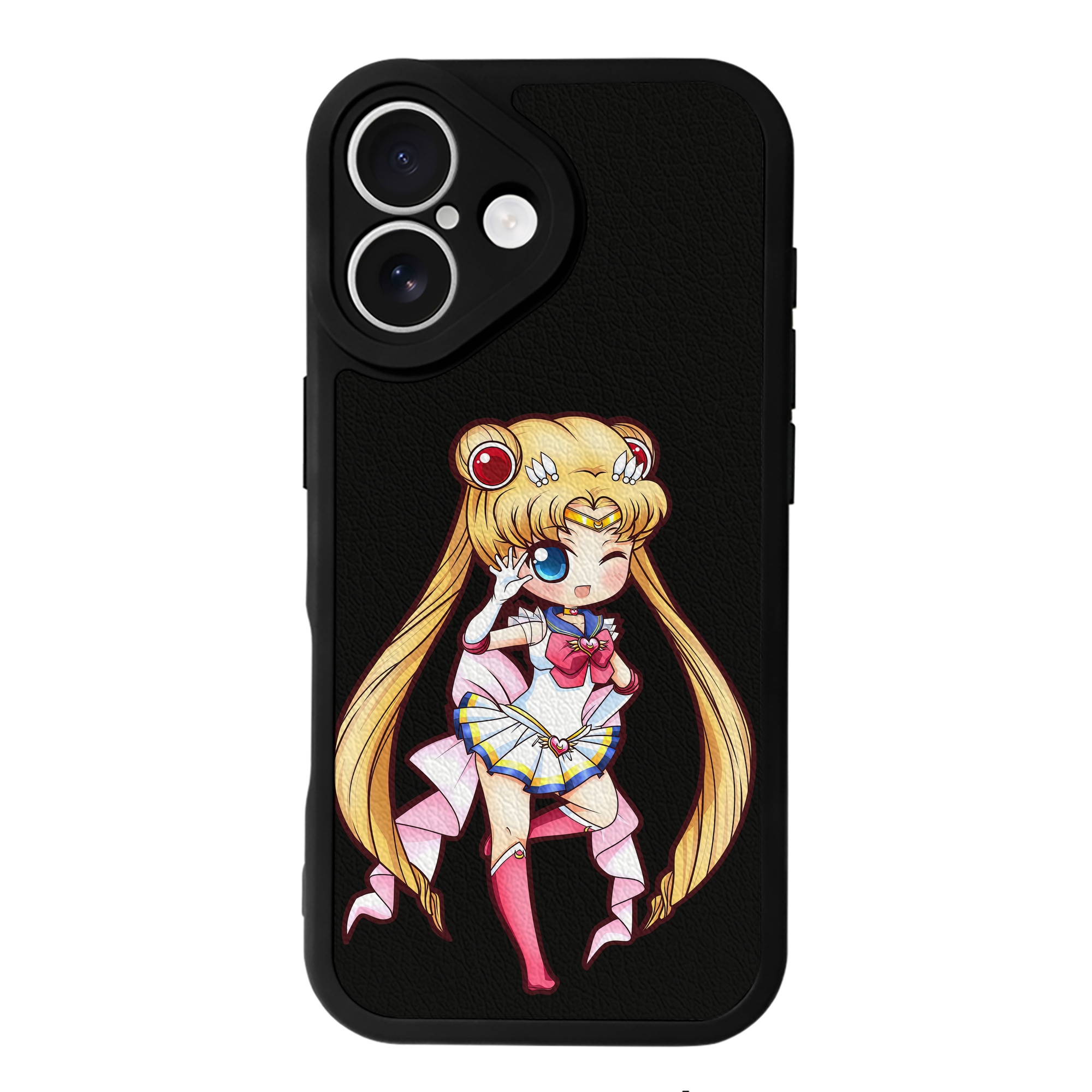 （画像用） 美少女戦士セーラームーン 月野 うさぎ つきの うさぎ Sailor Moon Tsukino Usagi 【iPhone 16シリーズ対応】シリコンスマホケース（レザー調） 材質：シリコン
